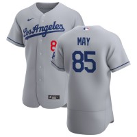 Los Angeles Los Angeles Dodgers #85 Dustin May Men's Nike Gray Road 2020 Authentic Team MLB Jersey