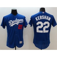 Los Angeles Dodgers #22 Clayton Kershaw Blue Flexbase Authentic Collection Stitched MLB Jersey
