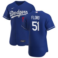 Los Angeles Los Angeles Dodgers #51 Dylan Floro Men's Nike Royal Alternate 2020 Authentic Player MLB Jersey
