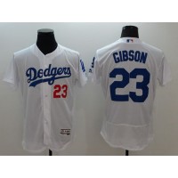 Los Angeles Dodgers #23 Kirk Gibson White Flexbase Authentic Collection Stitched MLB Jersey
