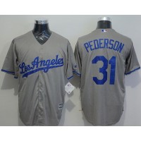 Los Angeles Dodgers #31 Joc Pederson Grey New Cool Base Stitched MLB Jersey