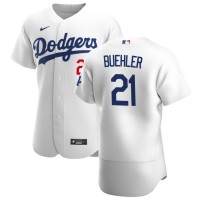 Los Angeles Los Angeles Dodgers #21 Walker Buehler Men's Nike White Home 2020 Authentic Player MLB Jersey