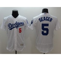 Los Angeles Dodgers #5 Corey Seager White Flexbase Authentic Collection Stitched MLB Jersey