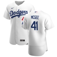 Los Angeles Los Angeles Dodgers #41 Jake McGee Men's Nike White Home 2020 Authentic Player MLB Jersey