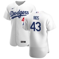 Los Angeles Los Angeles Dodgers #43 Edwin Rios Men's Nike White Home 2020 Authentic Player MLB Jersey