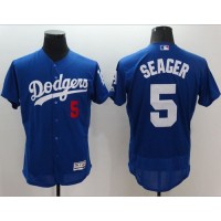 Los Angeles Dodgers #5 Corey Seager Blue Flexbase Authentic Collection Stitched MLB Jersey