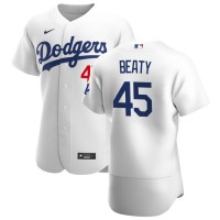 Los Angeles Los Angeles Dodgers #45 Matt Beaty Men's Nike White Home 2020 Authentic Player MLB Jersey
