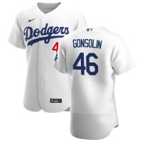 Los Angeles Los Angeles Dodgers #46 Tony Gonsolin Men's Nike White Home 2020 Authentic Player MLB Jersey