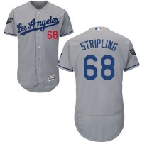 Los Angeles Dodgers #68 Ross Stripling Grey Flexbase Authentic Collection 2018 World Series Stitched MLB Jersey