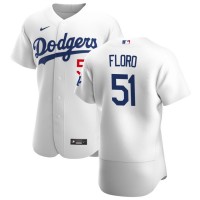 Los Angeles Los Angeles Dodgers #51 Dylan Floro Men's Nike White Home 2020 Authentic Player MLB Jersey