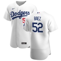 Los Angeles Los Angeles Dodgers #52 Pedro Baez Men's Nike White Home 2020 Authentic Player MLB Jersey