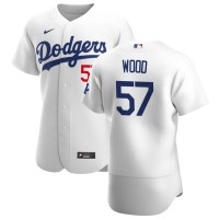 Los Angeles Los Angeles Dodgers #57 Alex Wood Men's Nike White Home 2020 Authentic Player MLB Jersey