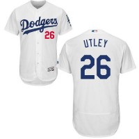 Los Angeles Dodgers #26 Chase Utley White Flexbase Authentic Collection Stitched MLB Jersey