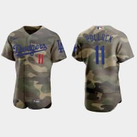 Los Angeles Los Angeles Dodgers #11 A.J. Pollock Men's Nike 2021 Armed Forces Day Authentic MLB Jersey -Camo