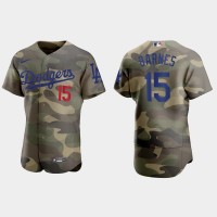 Los Angeles Los Angeles Dodgers #15 Austin Barnes Men's Nike 2021 Armed Forces Day Authentic MLB Jersey -Camo