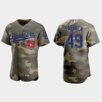 Los Angeles Los Angeles Dodgers #49 Blake Treinen Men's Nike 2021 Armed Forces Day Authentic MLB Jersey -Camo