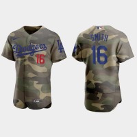 Los Angeles Los Angeles Dodgers #16 Will Smith Men's Nike 2021 Armed Forces Day Authentic MLB Jersey -Camo
