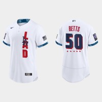 Los Angeles Los Angeles Dodgers #50 Mookie Betts 2021 Mlb All Star Game Authentic White Jersey