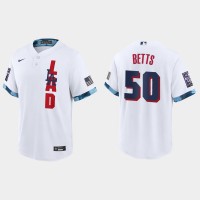 Los Angeles Los Angeles Dodgers #50 Mookie Betts 2021 Mlb All Star Game Fan's Version White Jersey