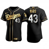 Los Angeles Los Angeles Dodgers #43 Edwin Rios Men's Nike Authentic 2021 Gold Program MLB Jersey Black