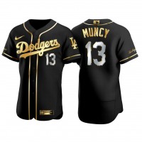 Los Angeles Los Angeles Dodgers #13 Max Muncy Men's Nike Authentic 2021 Gold Program MLB Jersey Black