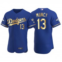 Los Angeles Los Angeles Dodgers #13 Max Muncy Men's Nike Authentic 2021 Gold Program World Series Champions MLB Jersey Royal