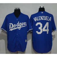 Los Angeles Dodgers #34 Fernando Valenzuela Blue New Cool Base Stitched MLB Jersey