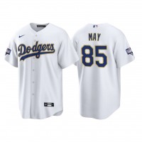 Los Angeles Los Angeles Dodgers #85 Dustin May Men's Nike 2021 Gold Program World Series Champions MLB Jersey Whtie