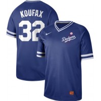 Nike Los Angeles Dodgers #32 Sandy Koufax Royal Authentic Cooperstown Collection Stitched MLB Jersey