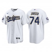 Los Angeles Los Angeles Dodgers #74 Kenley Jansen Men's Nike 2021 Gold Program World Series Champions MLB Jersey Whtie