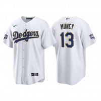 Los Angeles Los Angeles Dodgers #13 Max Muncy Men's Nike 2021 Gold Program World Series Champions MLB Jersey Whtie