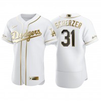Los Angeles Los Angeles Dodgers #31 Max Scherzer Men's Nike Authentic 2021 Golden Edition MLB Jersey White