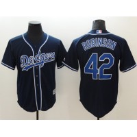 Los Angeles Dodgers #42 Jackie Robinson Navy Blue New Cool Base Stitched MLB Jersey