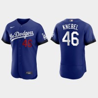 Los Angeles Los Angeles Dodgers #46 Corey Knebel Nike Men's 2021 City Connect Authentic MLB Jersey Royal