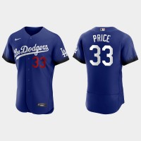 Los Angeles Los Angeles Dodgers #33 David Price Nike Men's 2021 City Connect Authentic MLB Jersey Royal