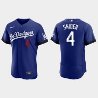 Los Angeles Los Angeles Dodgers #4 Duke Snider Nike Men's 2021 City Connect Authentic MLB Jersey Royal
