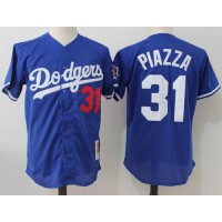 Mitchell And Ness 1997 Los Angeles Dodgers #31 Mike Piazza Blue Throwback Stitched MLB Jersey