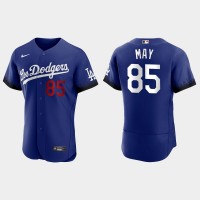 Los Angeles Los Angeles Dodgers #85 Dustin May Nike Men's 2021 City Connect Authentic MLB Jersey Royal
