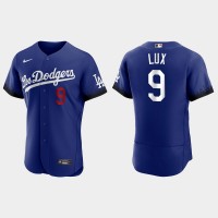 Los Angeles Los Angeles Dodgers #9 Gavin Lux Nike Men's 2021 City Connect Authentic MLB Jersey Royal