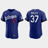 Los Angeles Los Angeles Dodgers #37 Luke Raley Nike Men's 2021 City Connect Authentic MLB Jersey Royal