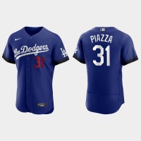 Los Angeles Los Angeles Dodgers #31 Mike Piazza Nike Men's 2021 City Connect Authentic MLB Jersey Royal