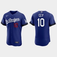 Los Angeles Los Angeles Dodgers #10 Ron Cey Nike Men's 2021 City Connect Authentic MLB Jersey Royal