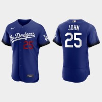 Los Angeles Los Angeles Dodgers #25 Tommy John Nike Men's 2021 City Connect Authentic MLB Jersey Royal