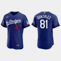 Los Angeles Los Angeles Dodgers #81 Victor Gonzalez Nike Men's 2021 City Connect Authentic MLB Jersey Royal