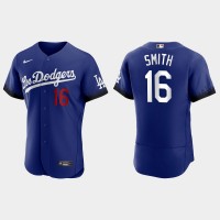 Los Angeles Los Angeles Dodgers #16 Will Smith Nike Men's 2021 City Connect Authentic MLB Jersey Royal