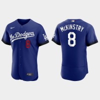 Los Angeles Los Angeles Dodgers #8 Zach Mckinstry Nike Men's 2021 City Connect Authentic MLB Jersey Royal