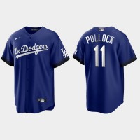 Los Angeles Los Angeles Dodgers #11 A.J. Pollock Nike Men's 2021 City Connect Game MLB Jersey Royal