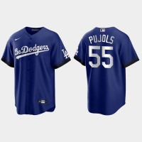 Los Angeles Los Angeles Dodgers #55 Albert Pujols Nike Men's 2021 City Connect Game MLB Jersey Royal