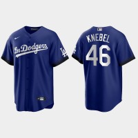 Los Angeles Los Angeles Dodgers #46 Corey Knebel Nike Men's 2021 City Connect Game MLB Jersey Royal
