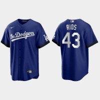 Los Angeles Los Angeles Dodgers #43 Edwin Rios Nike Men's 2021 City Connect Game MLB Jersey Royal